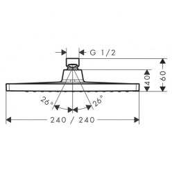 Верхний душ Hansgrohe Crometta E 240 1jet LowPressure 26722000