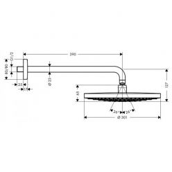 Верхний душ Hansgrohe Raindance Select S 300 2jet 27378000