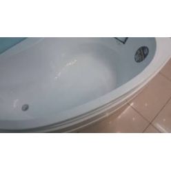 Акриловая ванна BAS Алегра 150x90 левая на каркасе с сифоном
