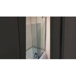 Душевая шторка на ванну Good Door SCREEN WTW-130-G-CH, 130x140 см, матовое стекло