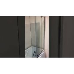 Душевая шторка на ванну Good Door SCREEN WTW-160-G-CH, 160x140 см, матовое стекло