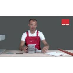 Душевой трап с сухим затвором McAlpine MRFG7-NRV-BS 143х143 мм, горизонтальный выпуск 