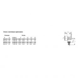 TECEflex 768520 Уголок с настенным креплением 20 x Rp 1/2