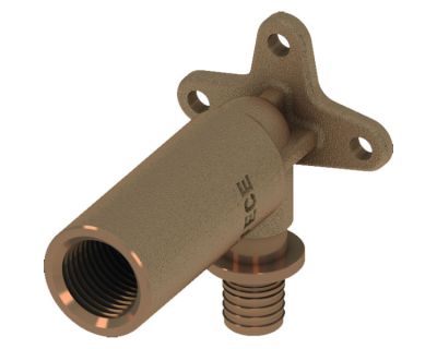 TECEflex 708614 Уголок с настенным креплением, бронза 16 x Rp 1/2, удлиненный