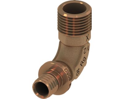 TECEflex 707806 Уголок соединительный с ниппелем, бронза 32 x R 1"