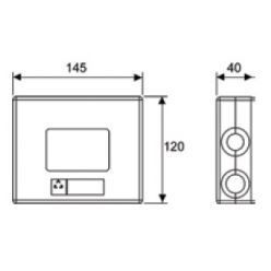 TECElogo 8740100 Защитный короб для двойного тройника 