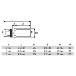 TECElogo 8730100 Адаптер (пресс-соединение) бронза 16x15 мм
