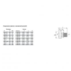 TECEflex 765003  Соединение прямое с внутренней резьбой 20 x Rp 1/2"