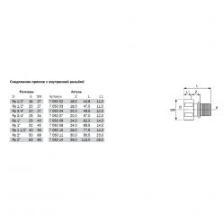 TECEflex 765008 Соединение прямое с внутренней резьбой 32 x Rp 1"