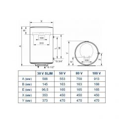 Водонагреватель Ariston SUPERLUX NTS 30V 1,5К (RE) SLIM