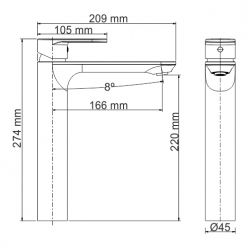 Смеситель для умывальника WasserKraft Mindel 8503H