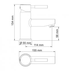 Смеситель для умывальника WasserKraft Main 4103