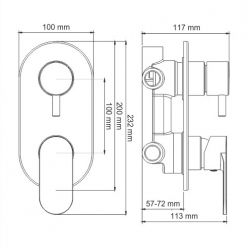 Смеситель для ванны и душа WasserKraft Mindel 8571