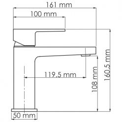 Смеситель для умывальника WasserKraft Abens 2003, черный