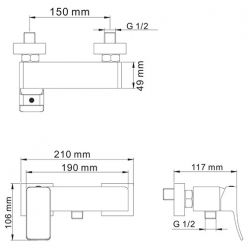 Смеситель для душа WasserKraft Aller 1062