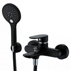 Смеситель для ванны и душа WasserKraft Elbe 740, черный