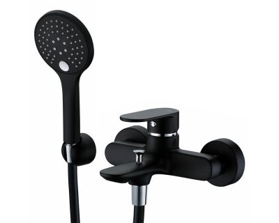 Смеситель для ванны и душа WasserKraft Elbe 740, черный