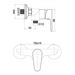 Смеситель для душа Cersanit Cersania S951-234