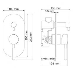 Смеситель для ванны и душа WasserKraft Main 4141