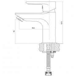 Смеситель для умывальника Cersanit Vigo S951-042 с донным клапаном