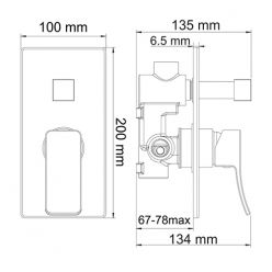 Смеситель для ванны и душа WasserKraft Aller 10641