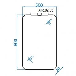 Зеркало Aqwella Аликанте Alic.02.05 со светильником
