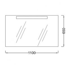 Зеркало 110x65 Jacob Delafon Presquile EB1110-NF