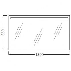 Зеркало с подсветкой 120 см Jacob Delafon Parallel EB1418-NF