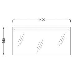 Зеркало с подсветкой 140 см Jacob Delafon Parallel EB1420-NF