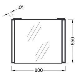 Зеркало с подсветкой 80x65 Jacob Delafon Reve EB582-NF