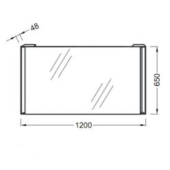 Зеркало с подсветкой 120x65 Jacob Delafon Reve EB577-NF