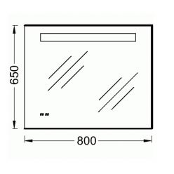 Зеркало с подсветкой 80 см Jacob Delafon Parallel EB1413-NF