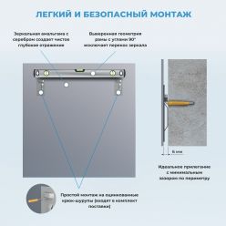 Квадратное зеркало Wellsee 7 Rays' Spectrum 172200280