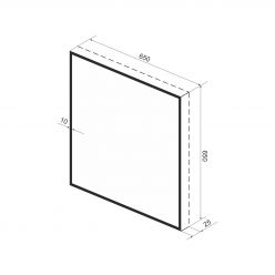 Квадратное зеркало с фоновой LED-подсветкой Wellsee 7 Rays' Spectrum 172200360