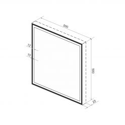 Квадратное зеркало с фронтальной LED-подсветкой Wellsee 7 Rays' Spectrum 172200400