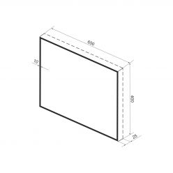 Прямоугольное зеркало с фоновой LED-подсветкой Wellsee 7 Rays' Spectrum 172200810