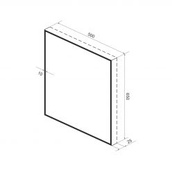 Прямоугольное зеркало с фоновой LED-подсветкой Wellsee 7 Rays' Spectrum 172200840