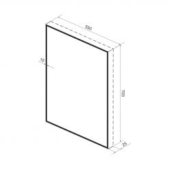 Прямоугольное зеркало с фоновой LED-подсветкой Wellsee 7 Rays' Spectrum 172200900