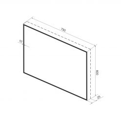 Прямоугольное зеркало с фоновой LED-подсветкой Wellsee 7 Rays' Spectrum 172200950