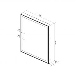 Прямоугольное зеркало с фронтальной LED-подсветкой Wellsee 7 Rays' Spectrum 172201120