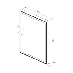 Прямоугольное зеркало с фронтальной LED-подсветкой Wellsee 7 Rays' Spectrum 172201180