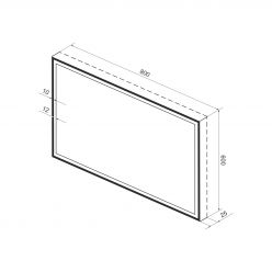 Прямоугольное зеркало с фронтальной LED-подсветкой Wellsee 7 Rays' Spectrum 172201290