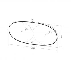 Овальное зеркало Wellsee 7 Rays' Spectrum 172201490