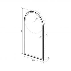 Арочное зеркало с фронтальной LED-подсветкой Wellsee 7 Rays' Spectrum 172201730